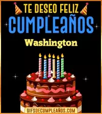 GIF Te deseo Feliz Cumpleaños Washington
